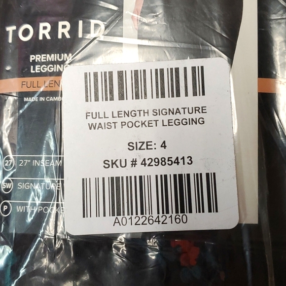 ❤️NWT VINTAGE TORRIID LEGGING POCKETS - ROSE FLORAL PRINT FULL LENGTH PLUS SIZE - Picture 9 of 11